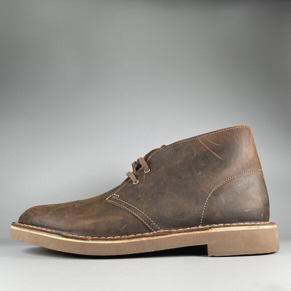 Clarks Bushacre Mens Size 11 Brown Leather Chukka Ankle Boots Lace Up Casual GUC - Picture 1 of 9